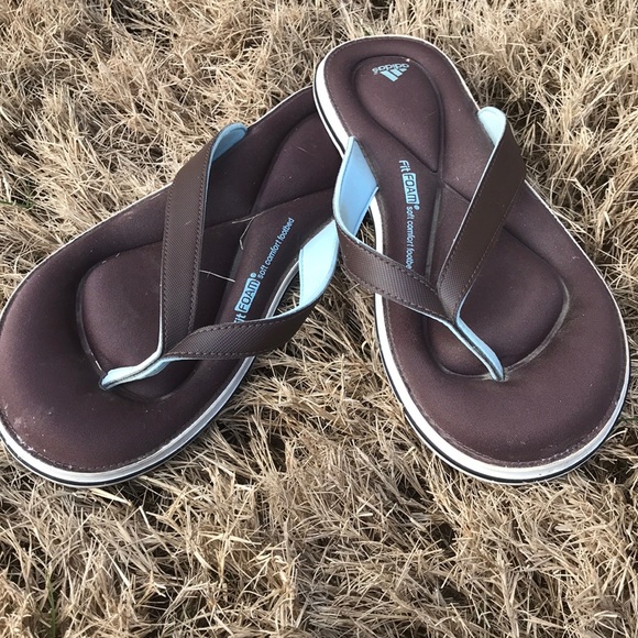 adidas fit foam soft comfort footbed flip flops